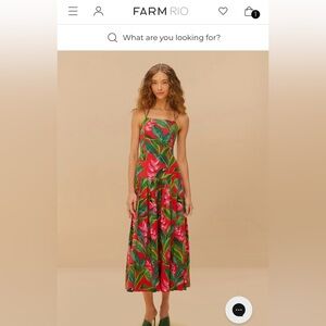 FARM Rio Women's Vibrant Leaf Print Midi Dress